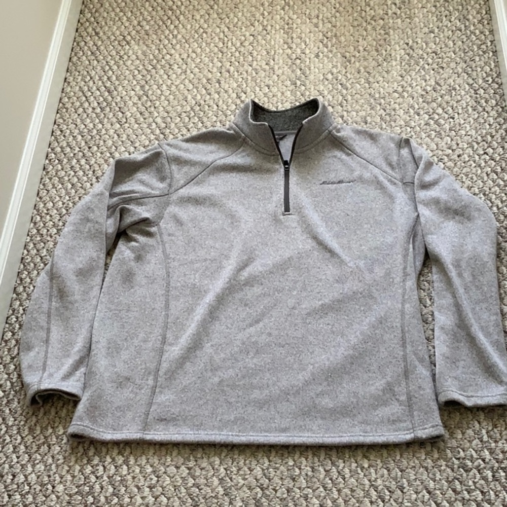 Eddie Bauer Gray Zip Up Sweater